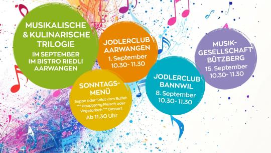 Musikalische &amp; kulinarische Trilogie im Bistro Riedli