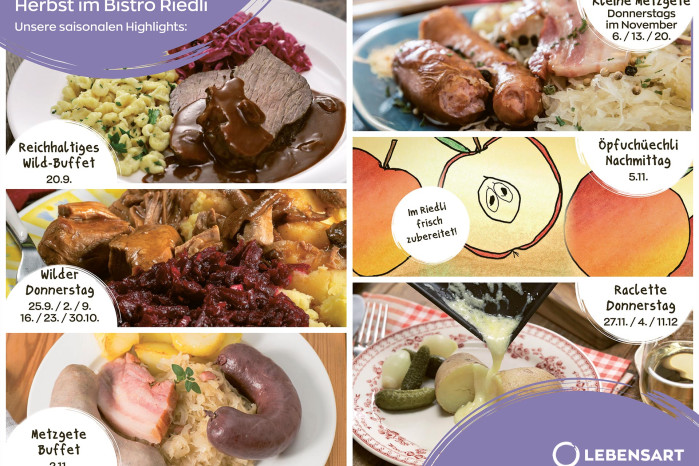 HERBSTANGEBOTE IM BISTRO RIEDLI