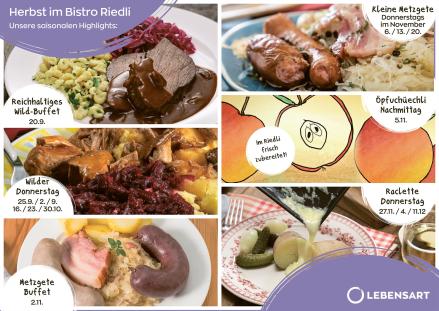 HERBSTANGEBOTE IM BISTRO RIEDLI